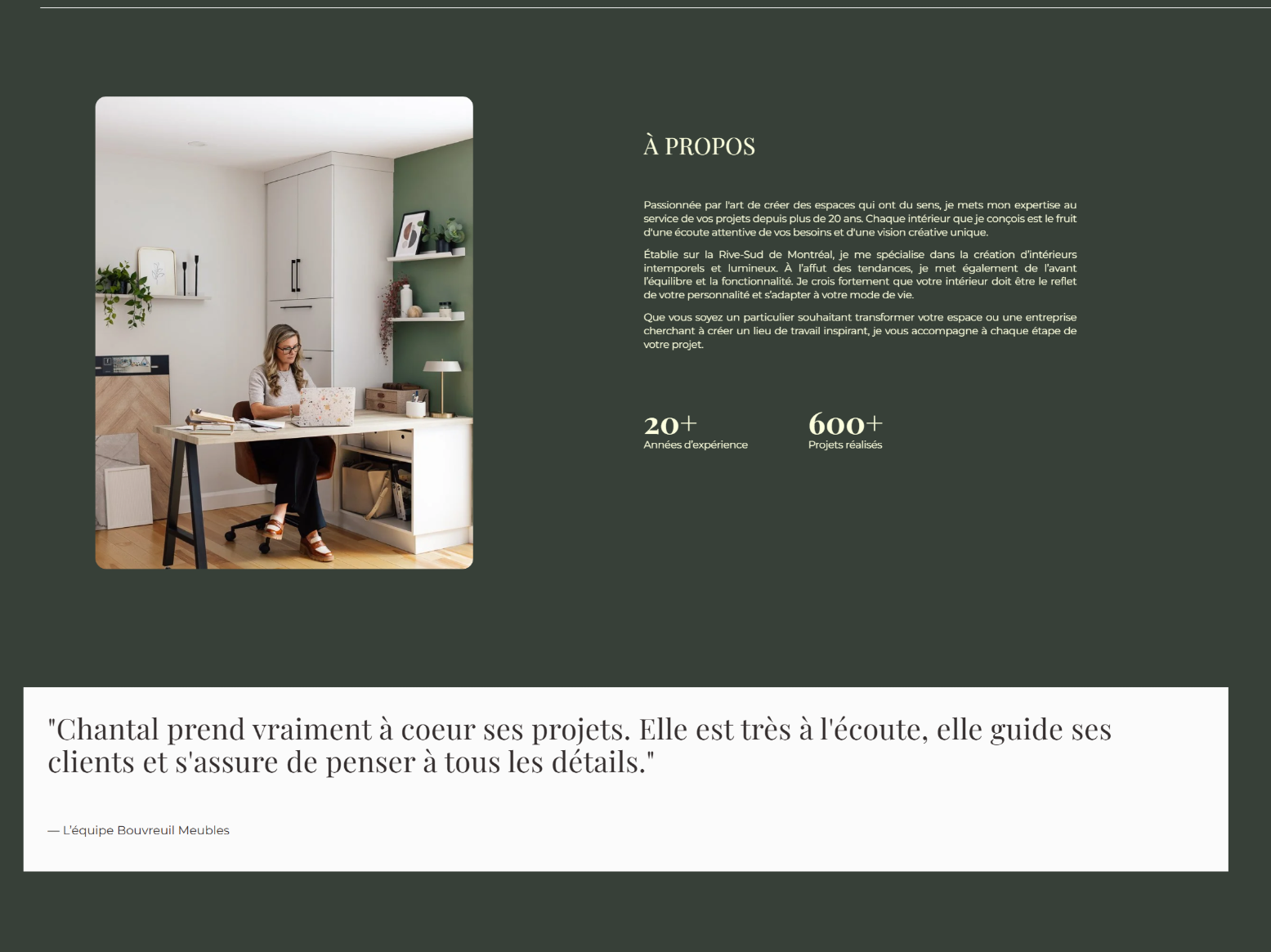 Exemple de page de services optimisée pour la conversion